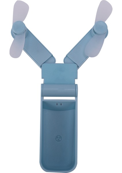 Mini Taşınabilir Çift Elle Katlanır Fan USB Cep Katlama Fanları 2 Kullanım Modu Küçük Elektrikli El Ev Aletleri Mavi (Yurt Dışından) modelleri
