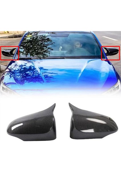 Araba Öküz Boynuz Dikiz Aynası Trim ile Uyumlu C-Yan Dikiz Aynası Kapağı Kapakları Karbon Fiber Görünüm (Yurt Dışından) fiyatları