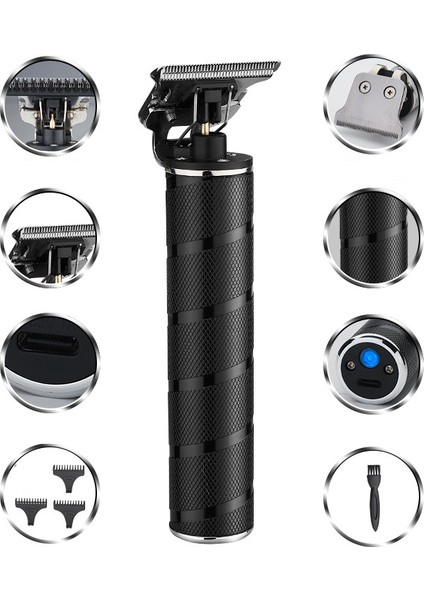 Elektrikli Pro Li Outliner Clippers Berber Şarj Edilebilir Akülü Kesme T-Blade Giyotin Saç Kesme Makineleri (Gümüş Rengi) (Yurt Dışından) fiyatları