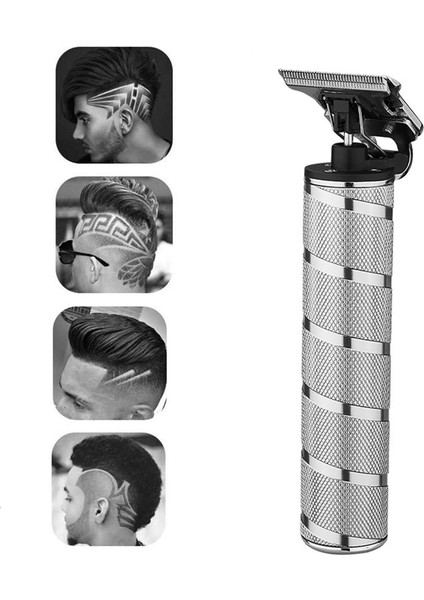 Elektrikli Pro Li Outliner Clippers Berber Şarj Edilebilir Akülü Kesme T-Blade Giyotin Saç Kesme Makineleri (Gümüş Rengi) (Yurt Dışından) fırsatları