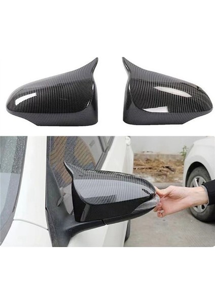 Araba Öküz Boynuz Dikiz Aynası Trim ile Uyumlu C-Yan Dikiz Aynası Kapağı Kapakları Karbon Fiber Görünüm (Yurt Dışından) fırsatları