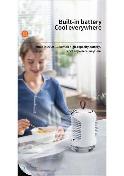 Taşınabilir Klima Elektrikli Fan USB Su Sisi Silen Masaüstü Nemlendirici Soğutucu LED Işık ile (Yurt Dışından) indirimleri