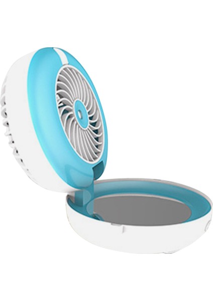 Katlanabilir Su Soğutma Fanı Nemlendirme Klima Soğutucu Zamanlayıcı Masaüstü Otomatik Masa Mini Mavi (Yurt Dışından)