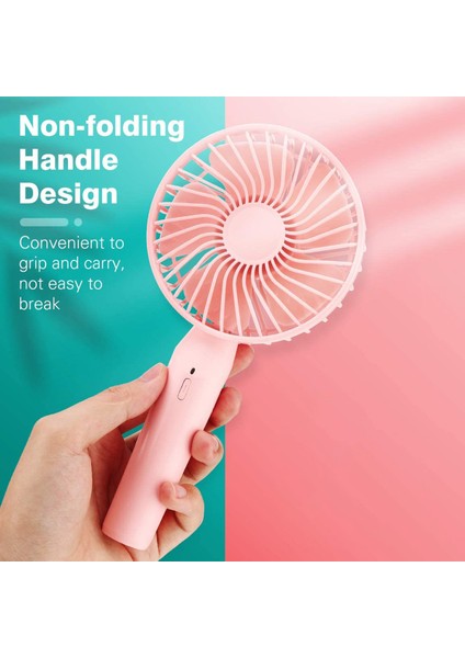 Taşınabilir El Fanı, Mini Soğutma Fanı USB Şarj Edilebilir, Aroma Yayıcı ile 3 Hız Ayarlanabilir Kişisel, Yeşil (Yurt Dışından)