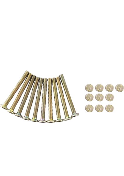 2x Altıgen Soket Başlı Başlık Vidası Mobilya Cıvatası Dişli M 6X55 mm Varil Somunlar Çapraz Dübel Oluklu Mobilya Somunu (Yurt Dışından)