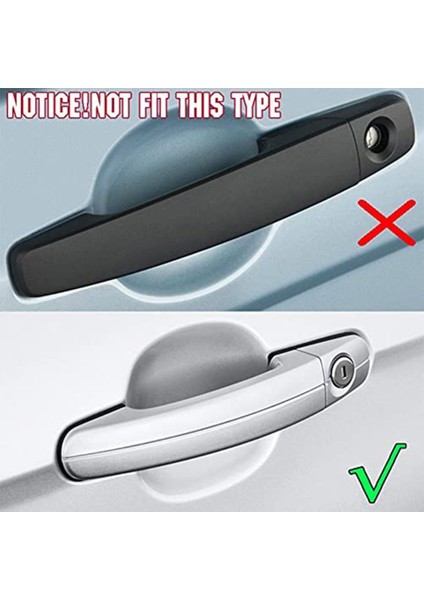 Focus Escape Kuga C-Max Galaxy Mondeo 2012 - 2018 ile Uyumlu Krom Kapı Kolu Kapak Trim Kaplama Kalıplama (Yurt Dışından)