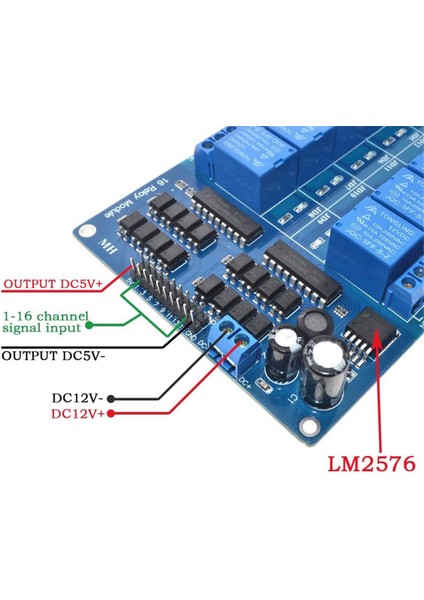 Raspberry Pi Için Optocoupler Düşük Seviye Tetikleme Genişletme Kartı ile 16 Kanal 12V Röle Modülü (Yurt Dışından)