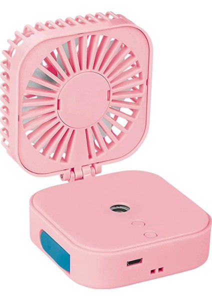 USB Şarj Edilebilir Katlanabilir Seyahat Pembe ile Taşınabilir Misting Fan Kablosuz Serin Sis Nemlendiriciler (Yurt Dışından)