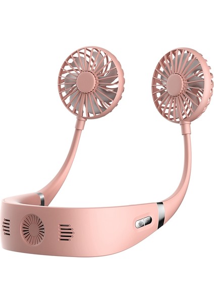 Taşınabilir Boyun Fanı Boyun Bandı USB Şarj Edilebilir Dış Mekan Seyahatleri Için Mükemmel Ofis Hava Soğutucu Klima Fan-Pembe (Yurt Dışından) indirimleri