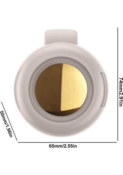 Mini Fan, Taşınabilir USB Şarjlı Bel Küçük Kasırga Dilsiz Şarj Edilebilir Tembel Fan (Yurt Dışından)