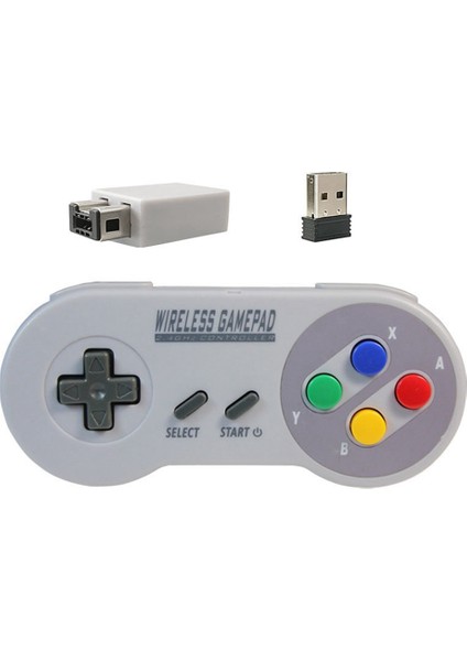 Oyun Denetleyicisi Kablosuz 2.4g Gamepad Joypad Joystick Snes Mini Pc ile Uyumlu Windows Ns Anahtarı Renkli Düğme (Yurt Dışından)