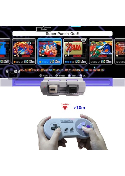 Oyun Denetleyicisi Kablosuz 2.4g Gamepad Joypad Joystick Snes Mini Pc ile Uyumlu Windows Ns Anahtarı Renkli Düğme (Yurt Dışından)