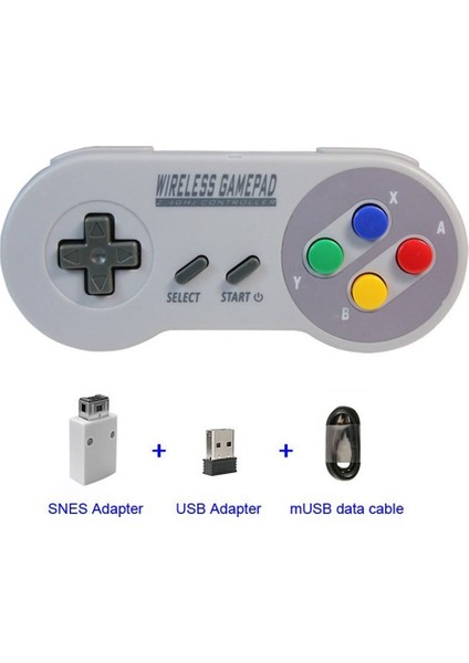 Oyun Denetleyicisi Kablosuz 2.4g Gamepad Joypad Joystick Snes Mini Pc ile Uyumlu Windows Ns Anahtarı Renkli Düğme (Yurt Dışından)