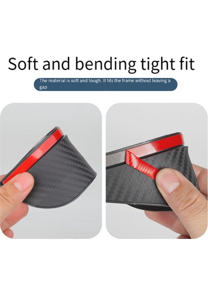 1 Çift Araba Pvc Karbon Fiber Yağmur Kalkanı Dikiz Aynası Yağmur Kaş Yapıştırıcı ile Uyumlu Dikiz Aynası Araba Yağmur Kalkanı (Yurt Dışından)