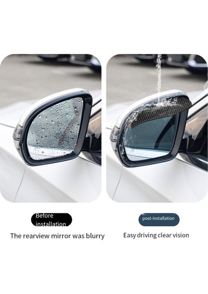 1 Çift Araba Pvc Karbon Fiber Yağmur Kalkanı Dikiz Aynası Yağmur Kaş Yapıştırıcı ile Uyumlu Dikiz Aynası Araba Yağmur Kalkanı (Yurt Dışından) fiyatları