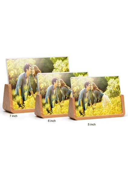 Декоративные Подарки,u-Şekilli Akrilik Fotoğraf Çerçevesi Yaratıcı Masif Ahşap Ev Masası Dekorasyonu Ofis/yatak Odası/oturma Odası/cafe-5 Inç (Yurt Dışından) fiyatları