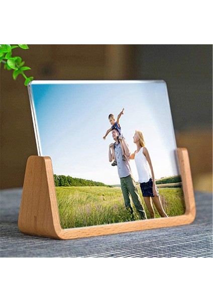 Декоративные Подарки,u-Şekilli Akrilik Fotoğraf Çerçevesi Yaratıcı Masif Ahşap Ev Masası Dekorasyonu Ofis/yatak Odası/oturma Odası/cafe-5 Inç (Yurt Dışından) indirimleri