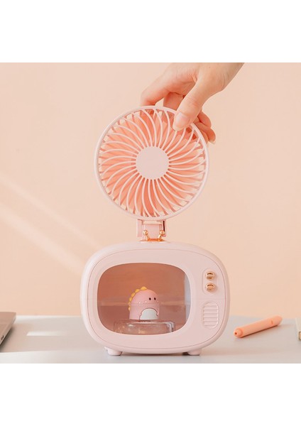 Taşınabilir Sevimli Hava Soğutma Fanı Masaüstü Tv Nemlendirici Aroma Difüzör Işıklı USB Nemlendirici Soğutucu - Yeşil (Yurt Dışından) fiyatları