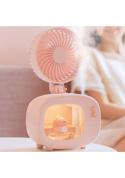 Taşınabilir Sevimli Hava Soğutma Fanı Masaüstü Tv Nemlendirici Aroma Difüzör Işıklı USB Nemlendirici Soğutucu - Yeşil (Yurt Dışından) fırsatları