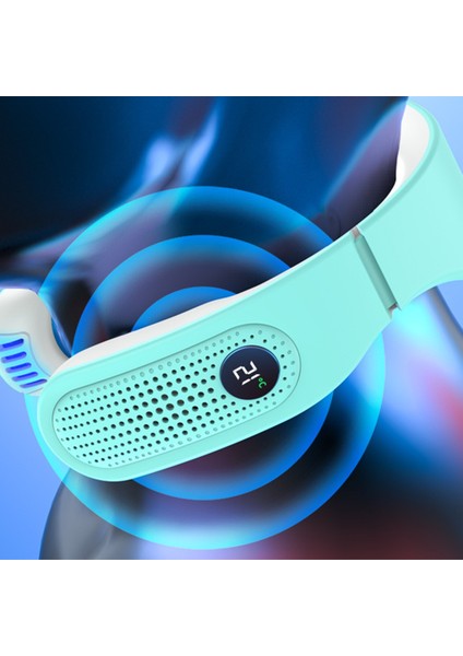 Taşınabilir Klima Boyun Fanı, Yarı Iletken Soğutucu Giyilebilir, Seyahat, Ev, Ofis Için Mavi (Yurt Dışından)