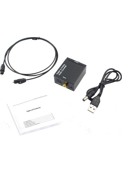 Optik Koaksiyel Toslink Dijitalden Analoga Ses Dönüştürücü Adaptör Rca L/r 3,5 mm (Yurt Dışından)