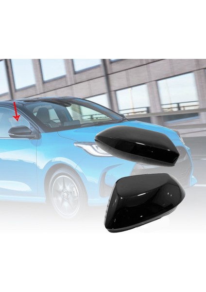Araba Abs Dikiz Aynası Kapağı Yan Kapı Ayna Dekorasyon Kapak Trim Yaris 2020 2021 ile Uyumlu Siyah (Yurt Dışından) fiyatları