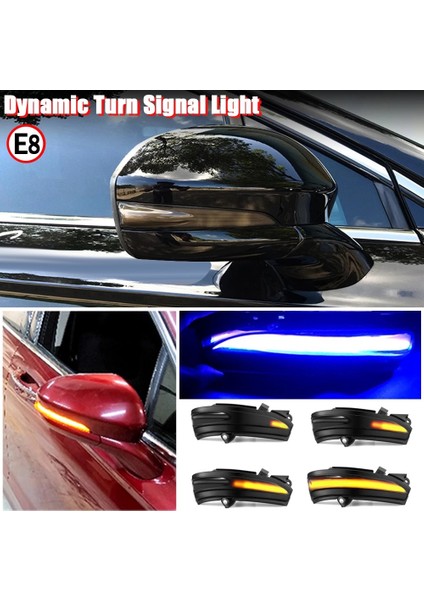 Mondeo Mk5 2014-2019 ile Uyumlu Araba LED Dinamik Yan Dikiz Aynası Işık Dönüş Sinyali Işığı Mavi Flaşör Göstergesi (Yurt Dışından) modelleri