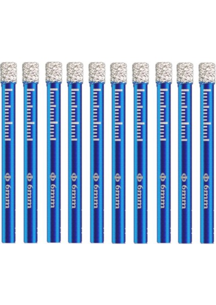 Kuru Elmas Matkap Uçları Seti 10 Adet 1/4 Inç 6mm Küçük Elmas Delik Testere Kiti ile Uyumlu Mermer Porselen Karo Seramik Taş (Yurt Dışından)