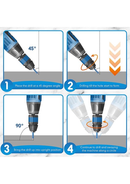 Kuru Elmas Matkap Uçları Seti 10 Adet 1/4 Inç 6mm Küçük Elmas Delik Testere Kiti ile Uyumlu Mermer Porselen Karo Seramik Taş (Yurt Dışından)