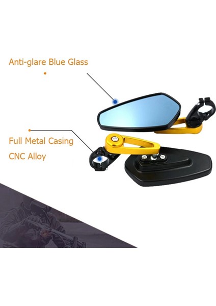 Adet Motosiklet Bar Sonu Yan Dikiz Aynası Evrensel Motosiklet Bisiklet Gidon Dikiz Aynaları Evrensel (Yurt Dışından) fırsatları