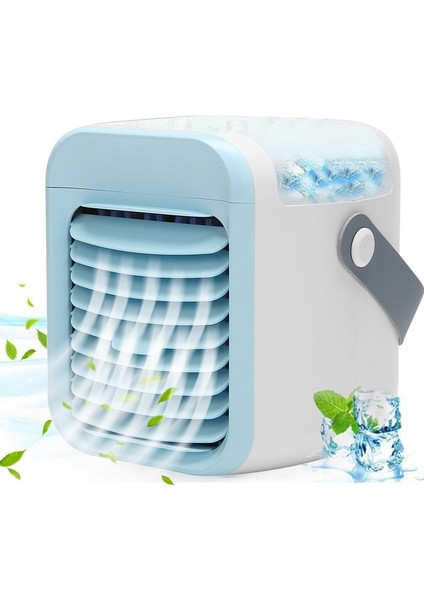 Taşınabilir Klima, USB Şarj Edilebilir Evaporatif Klima Soğutucusu, 3 Hız 7 Renk (Sarı) (Yurt Dışından)