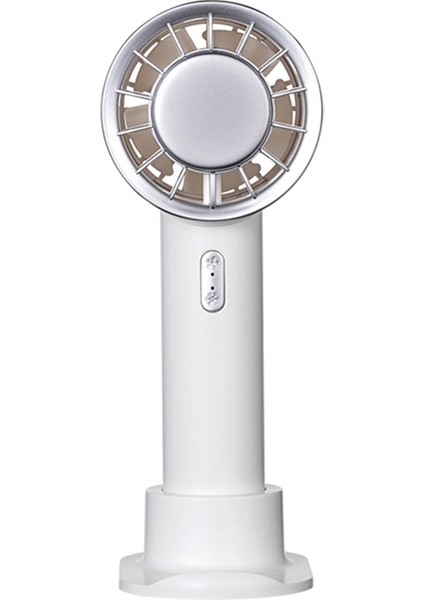 Mini El Fan Yarı Iletken Soğutma 2200 Mah Pil USB Şarj Edilebilir El Soğutma Hava Soğutucu, Beyaz (Yurt Dışından)