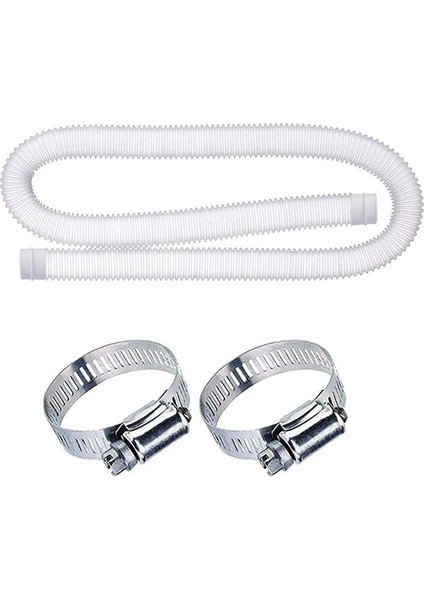 Yüzme Havuzu Filtre Pompası 1,5m Hortum Metal Kelepçe Yedek Aksesuar 330, 530 ve 1,000 ile Uyumlu (Yurt Dışından)