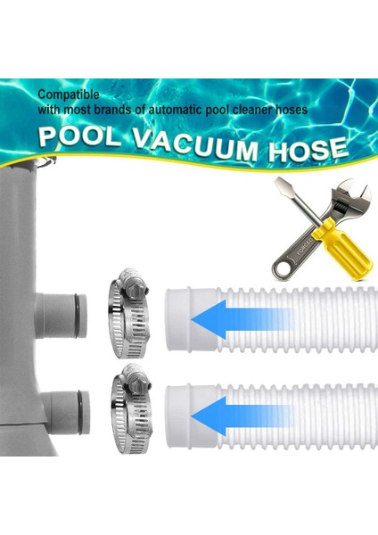 Yüzme Havuzu Filtre Pompası 1,5m Hortum Metal Kelepçe Yedek Aksesuar 330, 530 ve 1,000 ile Uyumlu (Yurt Dışından) fiyatları
