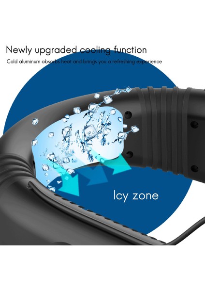 Soğutma Tembel Kablosuz Asılı Boyun Fanı Bluetooth Kulaklık ile Çıkarılabilir Açık Sessiz Küçük Klima Fanı, Beyaz (Yurt Dışından) modelleri