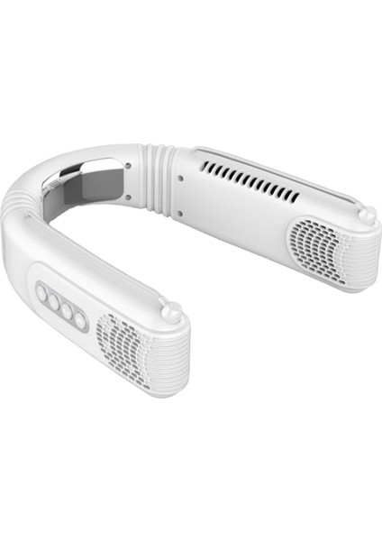 Soğutma Tembel Kablosuz Asılı Boyun Fanı Bluetooth Kulaklık ile Çıkarılabilir Açık Sessiz Küçük Klima Fanı, Beyaz (Yurt Dışından) indirimleri