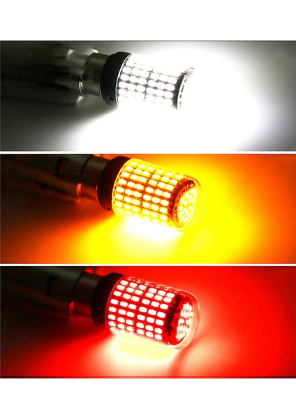 Adet Araba LED Ampuller 3157 P27-7W T25 LED P27W Canbus Lamba Yüksek Güç Hata Yok Ücretsiz Ters Işık Dönüş Fren Lambası Sarı (Yurt Dışından) fiyatları