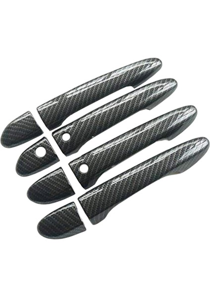 Spor Karbon Fiber Stil Kapı Kolu Kaplaması 2 3 6 -3 -5 -9 (Anahtarsız Delikli) ile Uyumlu (Yurt Dışından)