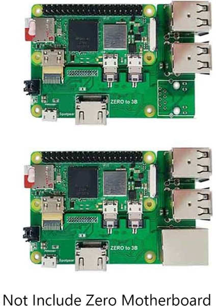 Zero 2W - 3b Arayüz Adaptörü Zero - Pi3 Genişletme Kartı + USB Kablosu Pi0 4usb Hub Hat ile Uyumlu (Yurt Dışından)