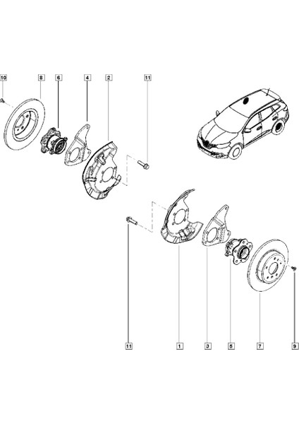 Arka Tekerlek Göbeği Ünitesi 43202-4EA0A 432024EA0A Nissan, Renault Için (Yurt Dışından)