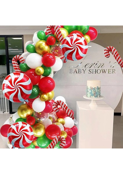 102 Paket Noel Balonları Garland Arch Kiti Noel Tatili Için Şeker Tema Noel Partisi Süslemeleri (Yurt Dışından) modelleri