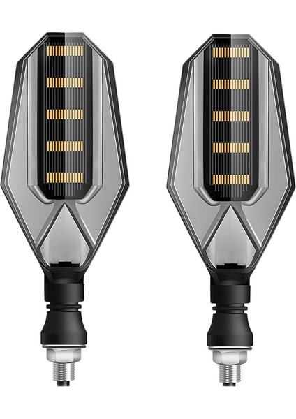 1pair 30LEDS 12V Motosiklet Dönüş Sinyali Su Geçirmez Yanıp Sönen Ön Arka Göstergeler (Amber) (Yurt Dışından)