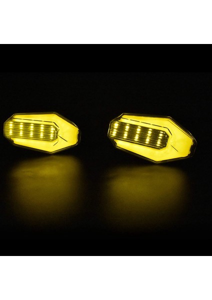 1pair 30LEDS 12V Motosiklet Dönüş Sinyali Su Geçirmez Yanıp Sönen Ön Arka Göstergeler (Amber) (Yurt Dışından)