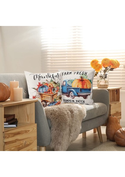 Güz Yastık Kapakları 18X18 4 Set Güz Dekor Sgiving Çiftlik Evi Sonbahar Atmak Yastık Kılıfı Yastık Kılıfı Ev Dekor Için (Yurt Dışından) fiyatları