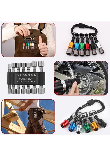 14 Adet Güç Somun Sürücü Matkap Ucu Alet Takımı Metrik Lokma Anahtar Vida 1/4 Inç Sürücü Altıgen Anahtarlar ve 6 Adet 1/4 Inç Altıgen (Yurt Dışından) fiyatları