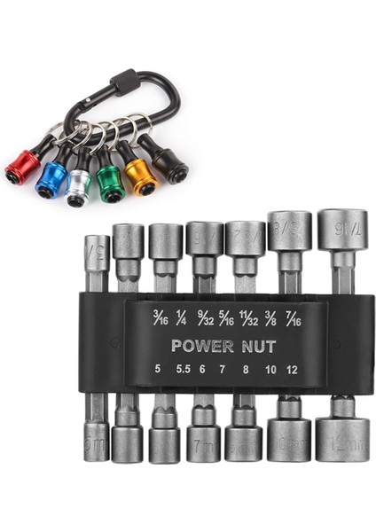14 Adet Güç Somun Sürücü Matkap Ucu Alet Takımı Metrik Lokma Anahtar Vida 1/4 Inç Sürücü Altıgen Anahtarlar ve 6 Adet 1/4 Inç Altıgen (Yurt Dışından) fırsatları
