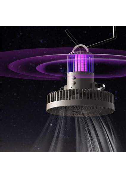 Açık Kamp Sivrisinek Lambası Fan Çok Fonksiyonlu Tavan USB Ücretli Masa Tripod Standı Hava Soğutma Taşınabilir (Yurt Dışından)