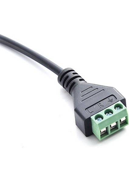 3.5mm 3 Kutuplu Stereo Erkek Fiş 3-Pin Av Video Vida Kalkanı 30 cm Balun Terminali Jak Konnektörü Adaptör Kablosu (Yurt Dışından) fırsatları