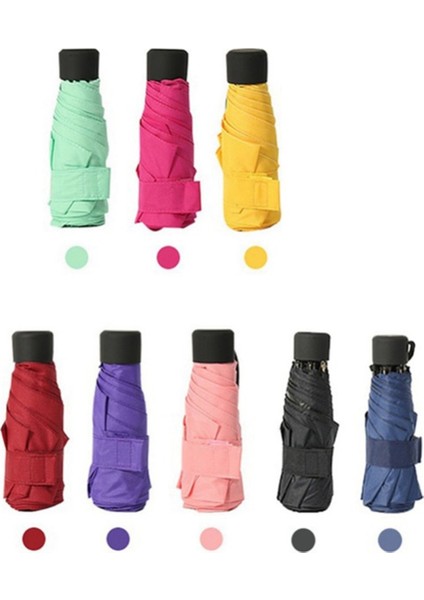 Katlanabilir Şemsiye Mini Şemsiye Seyahat Yağmur Dişlisi Yağmurlu Gün Cep Şemsiye Mini Katlanır Güneş Şemsiyesi Seyahat Şemsiye, C (Yurt Dışından) fiyatları