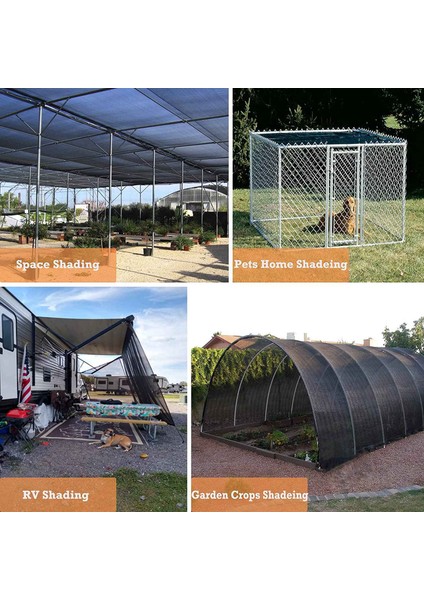 % 50 Siyah Gölge Kumaş 10 Ft x 15 Ft Bantlı Kenar, Grommetli Güneş Ağı Mesh, Bahçe Veranda Arka Bahçesi ile Uyumlu (Yurt Dışından) fırsatları